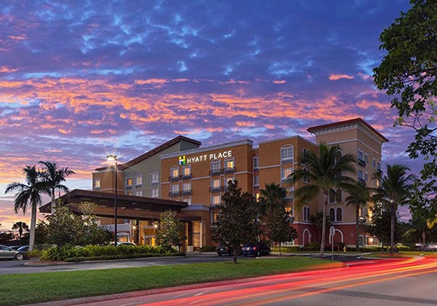 Exterior View of Hyatt Place Coconut Point, a Kolter Group Property