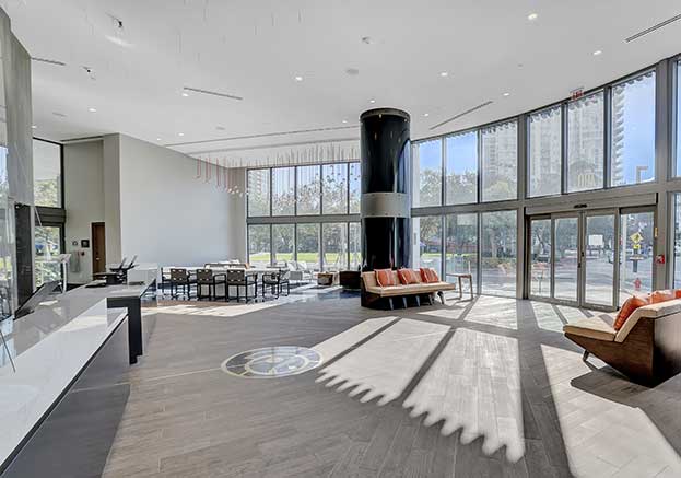 Hyatt Centric Las Olas with sun streaming in the large windows