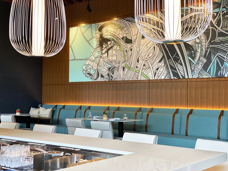 Harborwood Urban Kitchen + Bar, specializing in upscale American cuisine, is the ground-floor restaurant of the recently opened, 46-story Hyatt Centric Las Olas hotel.
